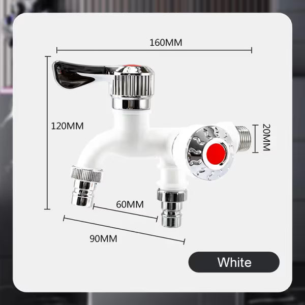 Universal Anti-Freeze Dual Outlet Faucet – 1 In 2 Out Water Tap