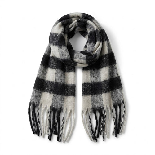 Pearvely | Classic Plaid Tassel Winter Scarf