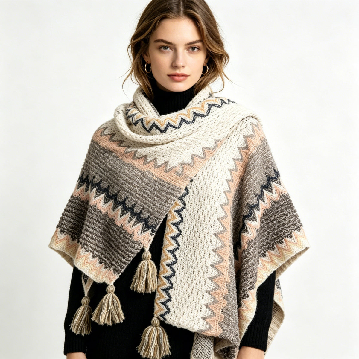 Pearvely | Retro Ethnic Pullover Cloak