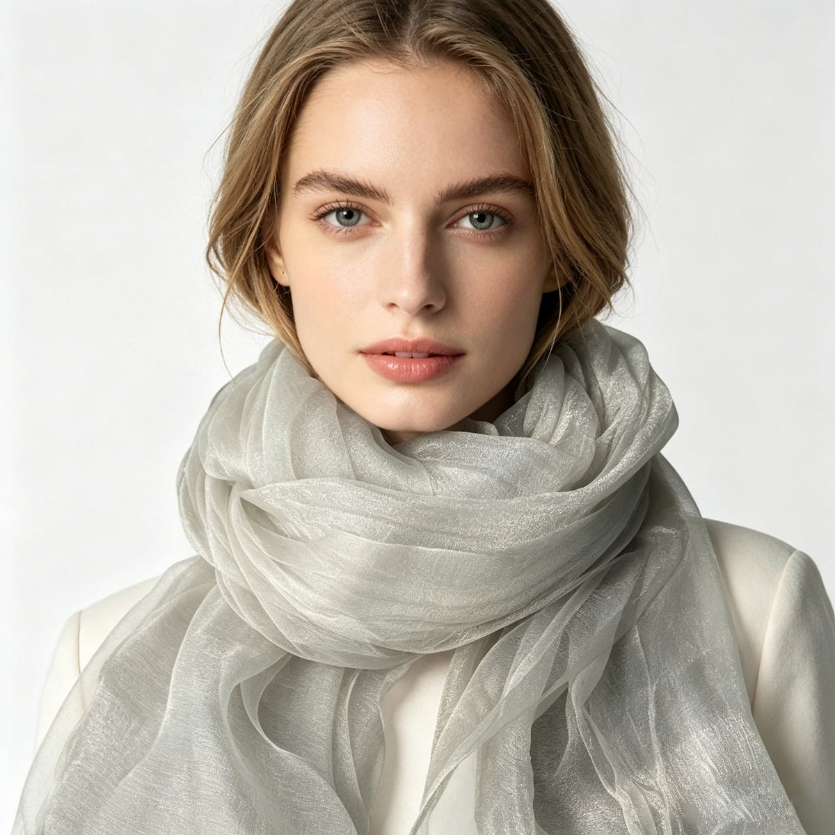 Pearvely | Elegant Silk Blend Shawl