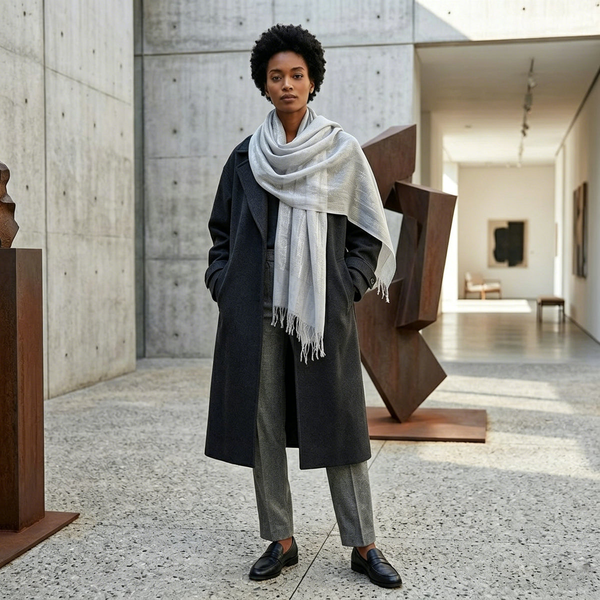 Pearvely | Elegant Silk Blend Shawl