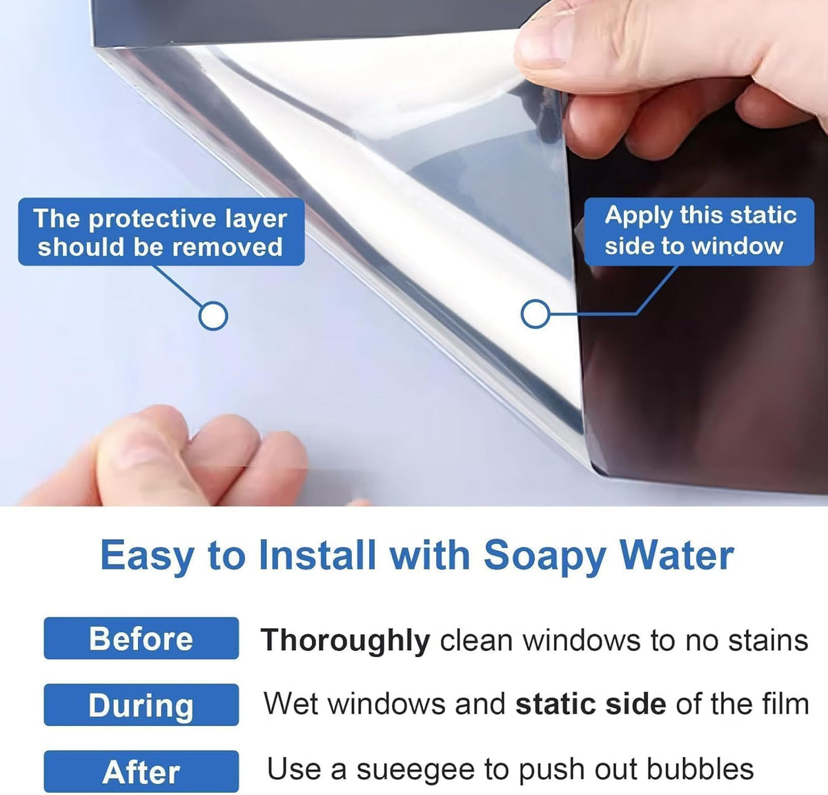 One-Way Mirror Window Film – UV & Heat Blocking Privacy Tint