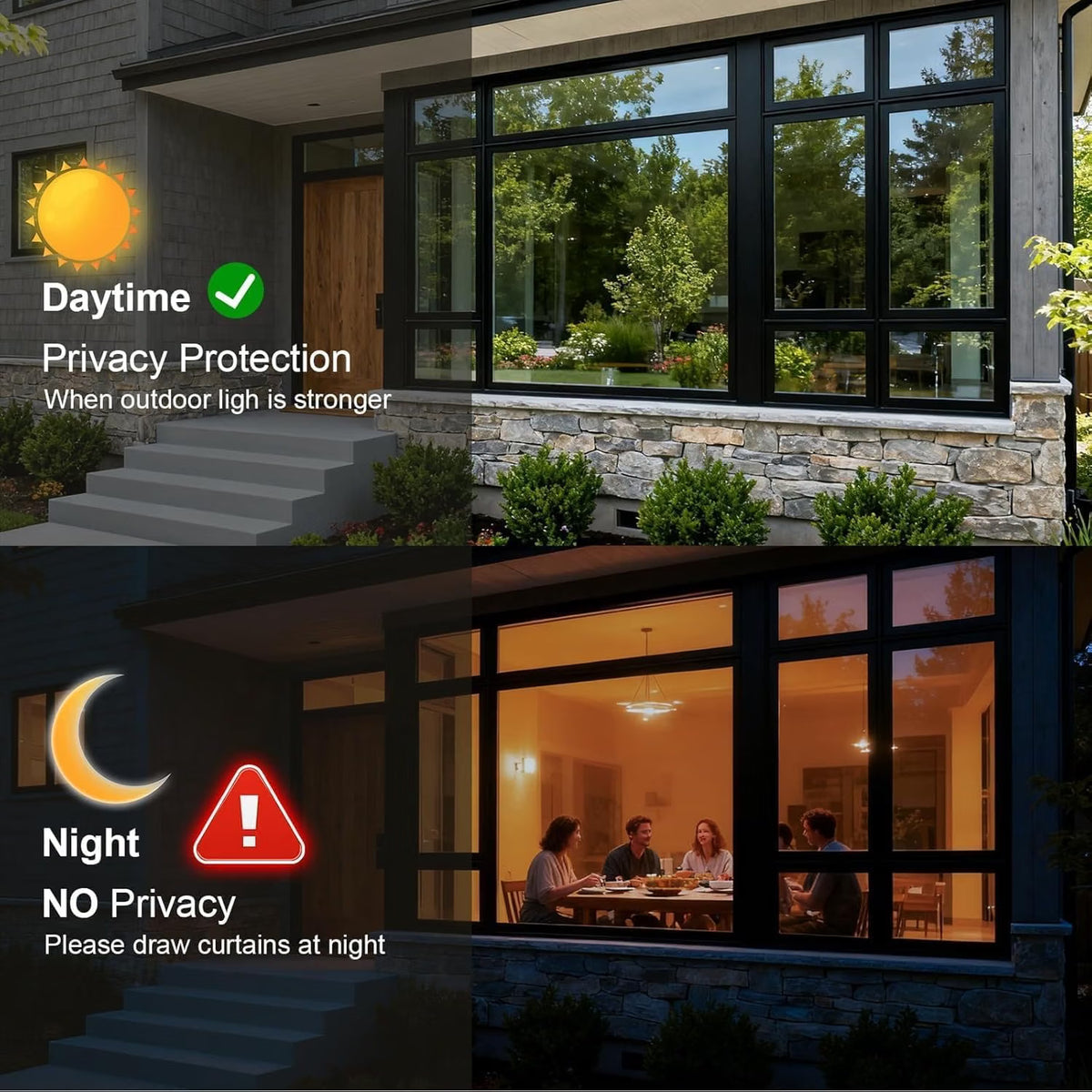 One-Way Mirror Window Film – UV & Heat Blocking Privacy Tint