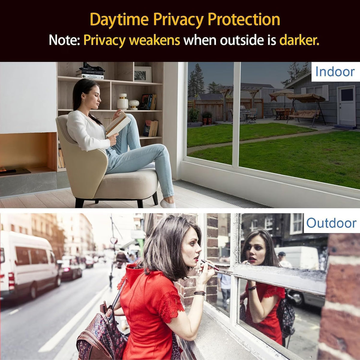 One-Way Mirror Window Film – UV & Heat Blocking Privacy Tint