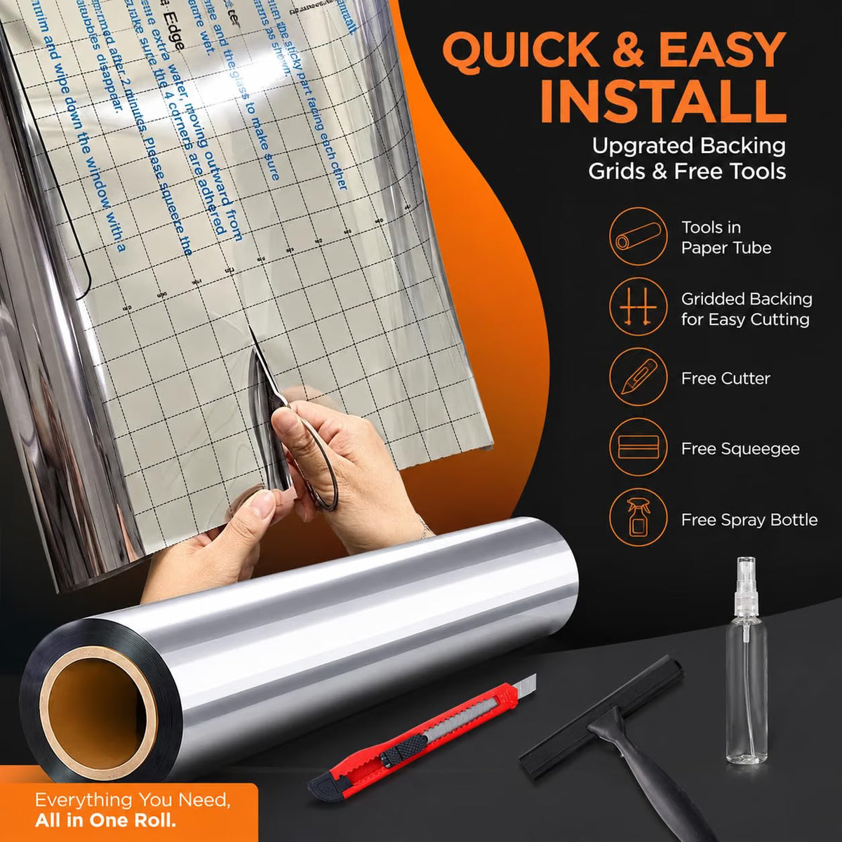 One-Way Mirror Window Film – UV & Heat Blocking Privacy Tint