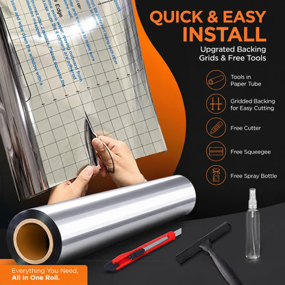 One-Way Mirror Window Film – UV & Heat Blocking Privacy Tint